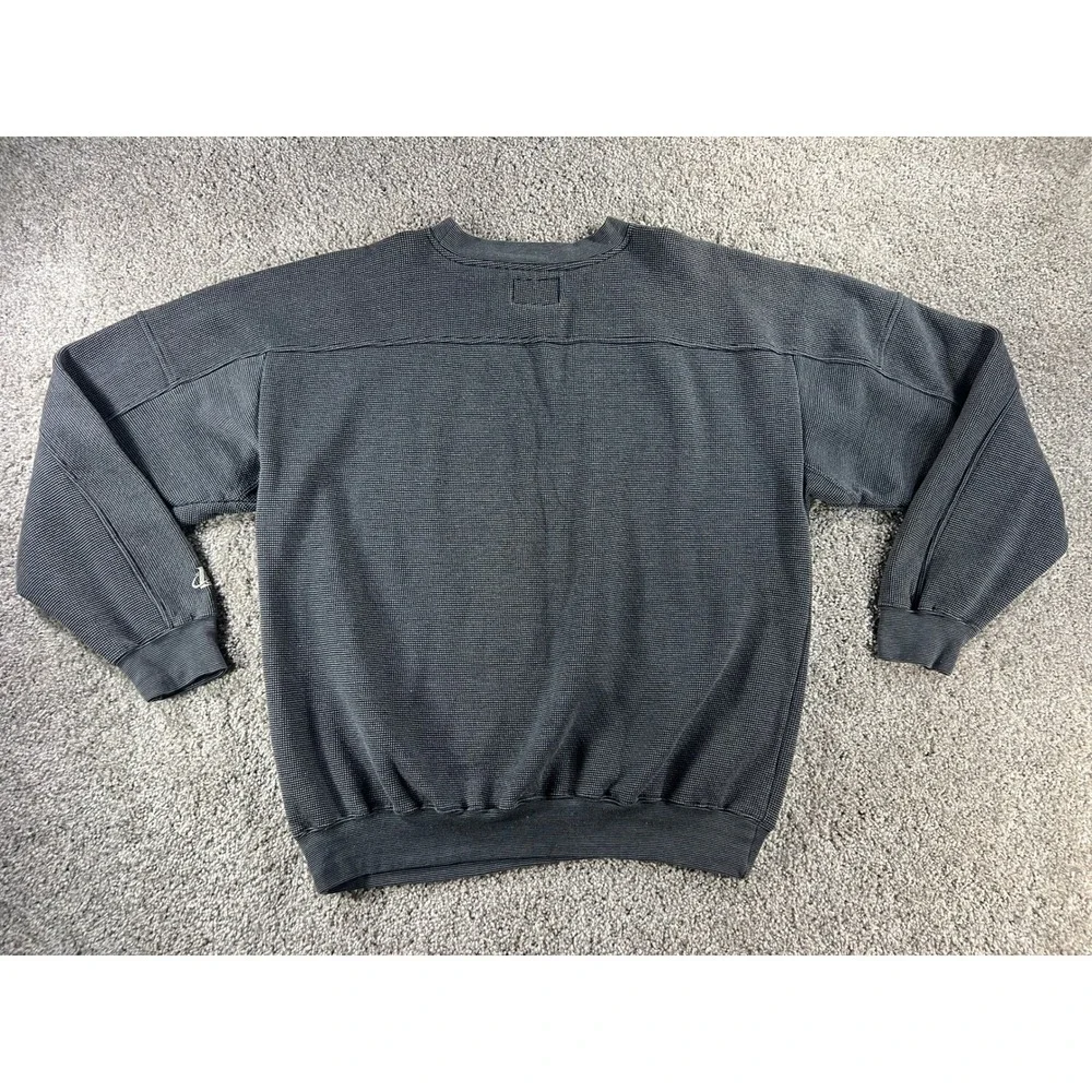 Vintage Logo Athletic Chicago Blackhawks NHL Sweatshirt Mens Large Gray